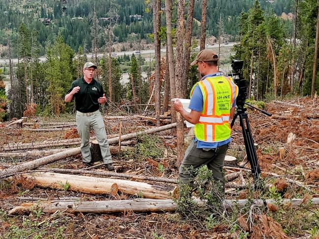 Colorado State Forest Service staffers in the field