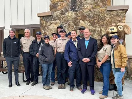 Governor and State Parks Employees Celebrating Bill signing